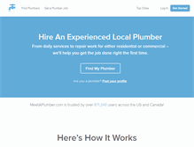 Tablet Screenshot of meetaplumber.com